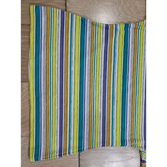 Oh My Bod "Black Label" Women's Long Sleeve Stretch Beach Sun Top Large Striped - Picture 2 of 9